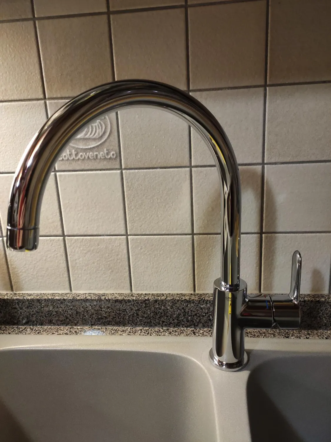 GROHE BauEdge Küchenarmatur schwenkbar hoher Auslauf
