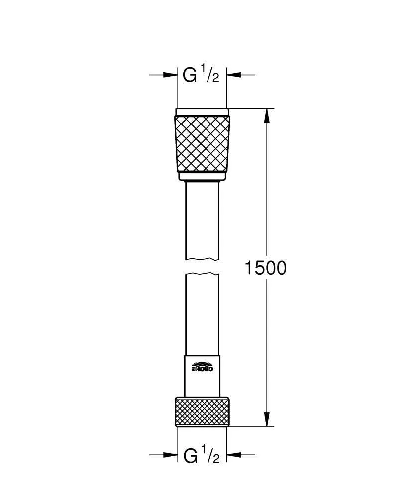 GROHE VitalioFlex Duschschlauch chrom