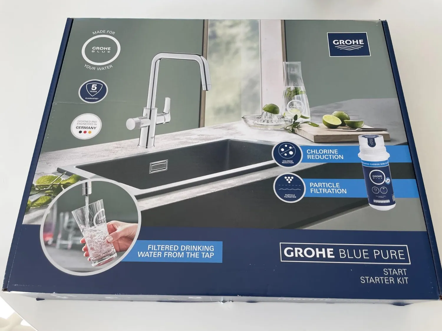 GROHE Blue Pure Starter Set Küchenarmatur mit Aktivkohlefilter