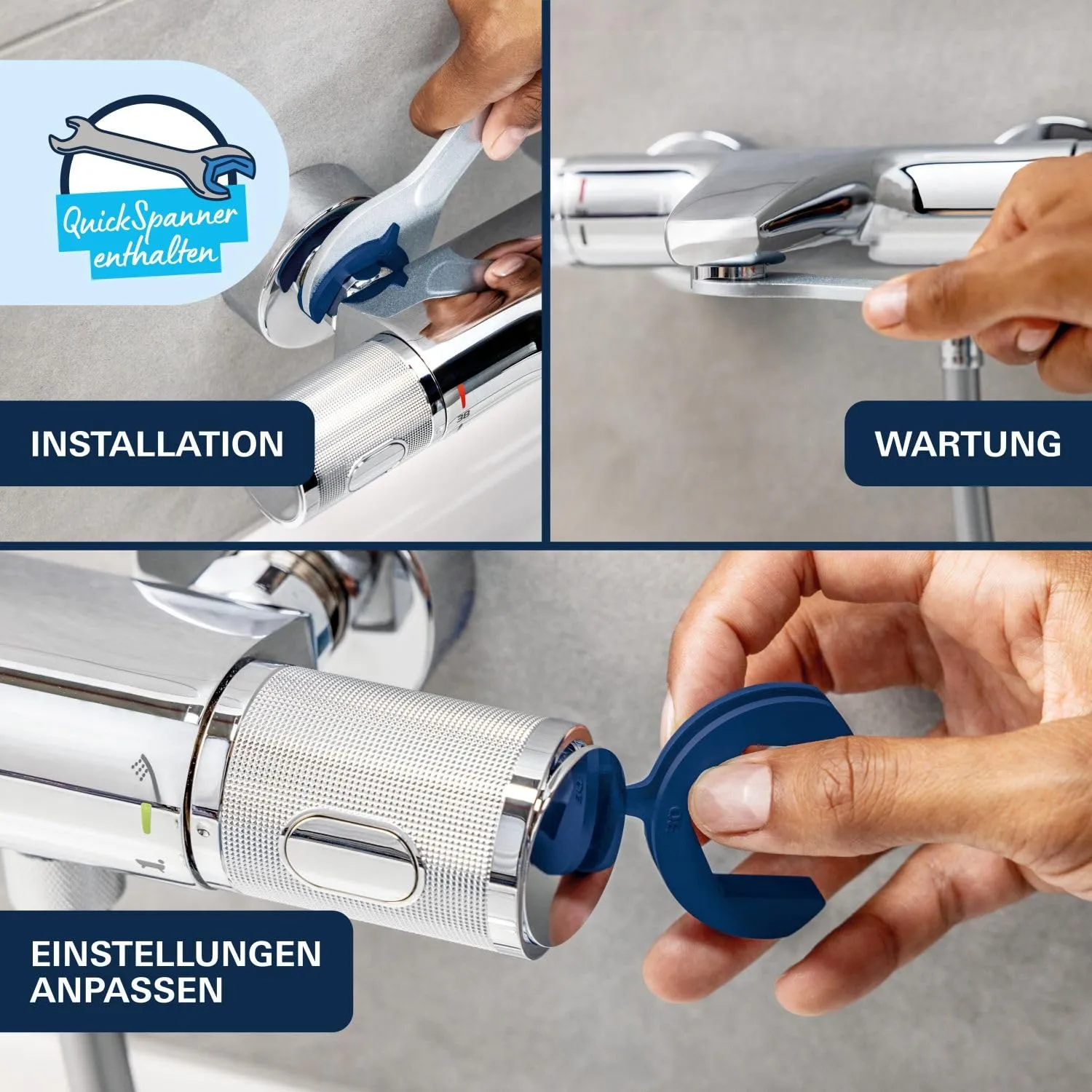 GROHE Precision Feel Thermostat-Wannenarmatur