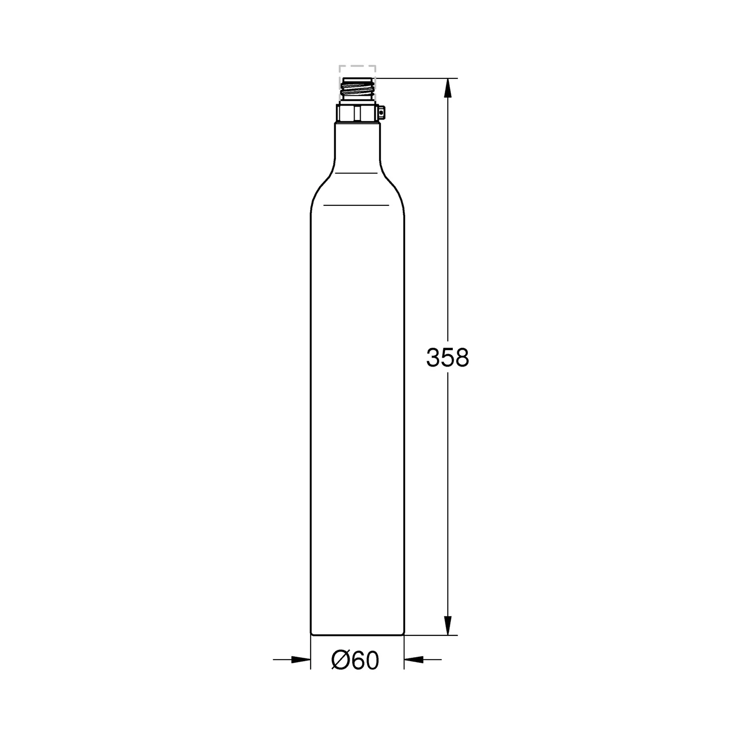 GROHE Blue 425 g CO2-Flasche für Wassersprudler lebensmittelecht