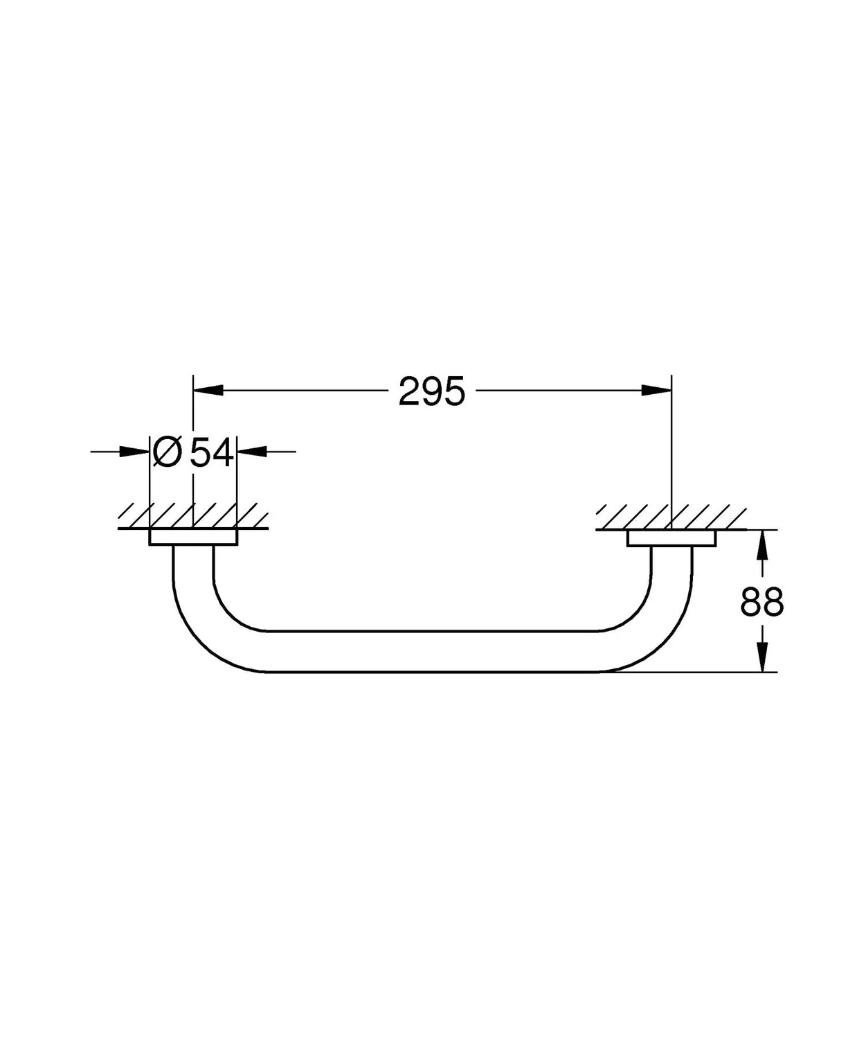 GROHE Start Wannengriff 35 cm Metall