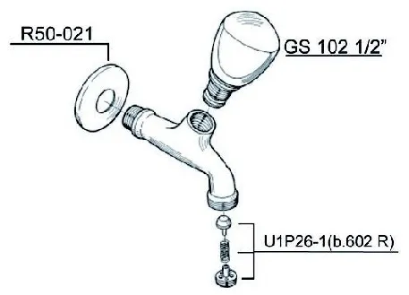 Schmiedl GS0602 Geräteanschlussventil 1/2 82 l/min