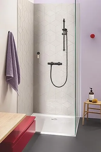 GROHE Start Bademantelhaken Mattschwarz zum Kleben oder Bohren
