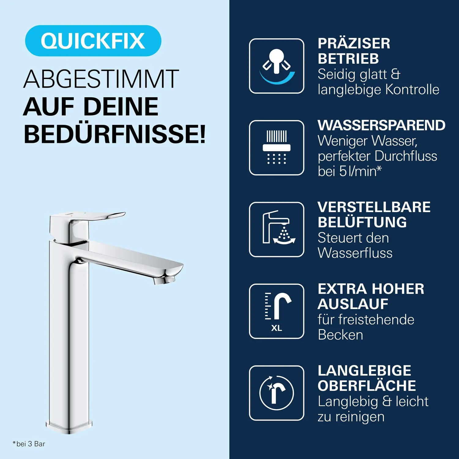 GROHE Dice Waschtischarmatur hoch
