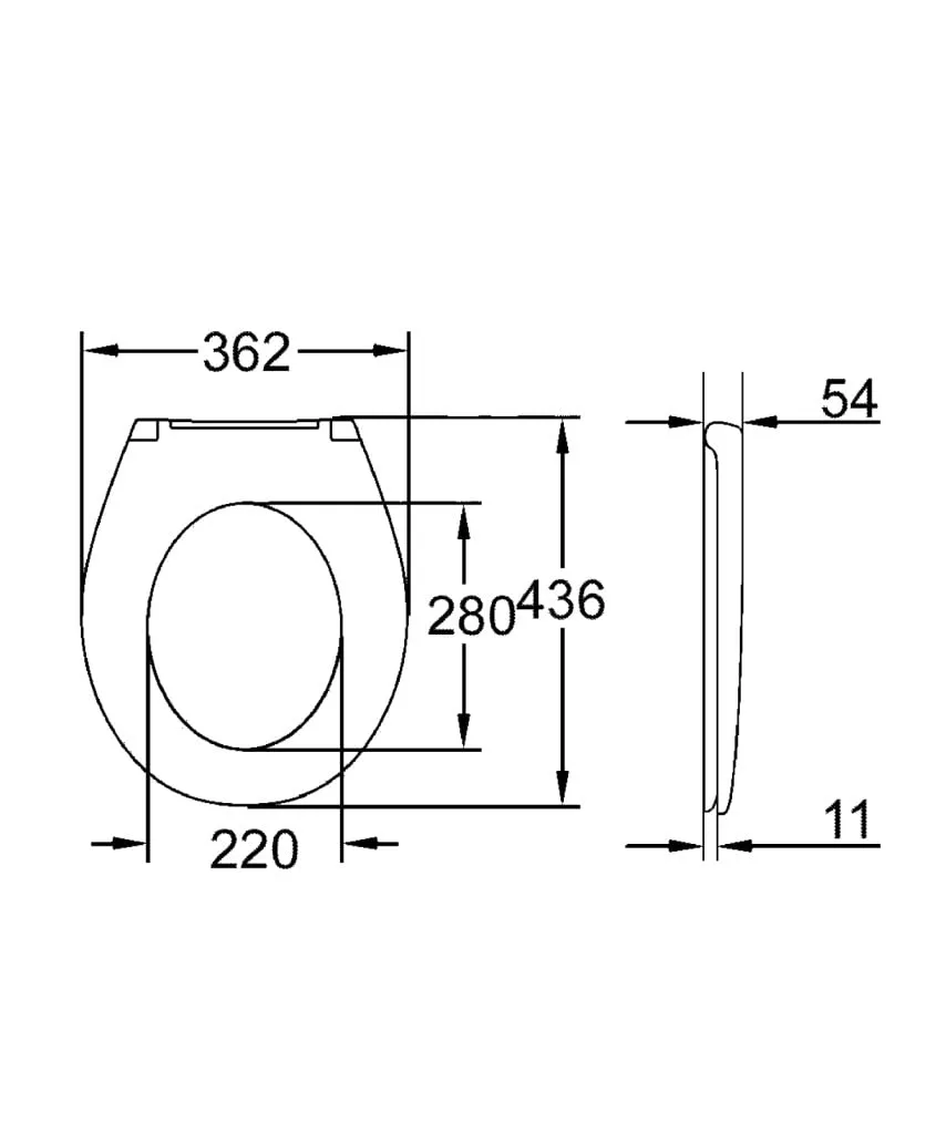 GROHE Bau WC-Sitz mit Absenkautomatik