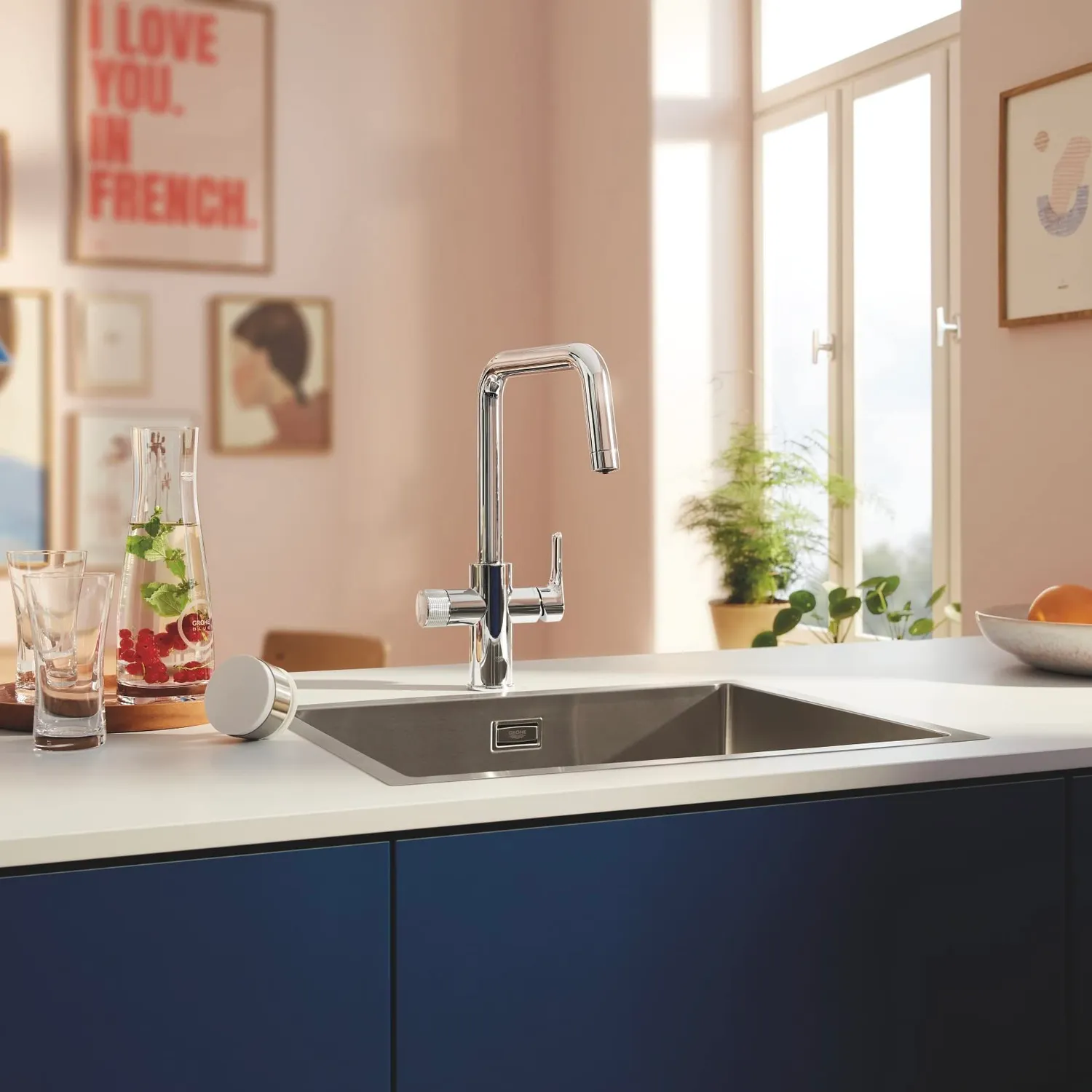 GROHE Blue Pure Starter Set Küchenarmatur mit Aktivkohlefilter