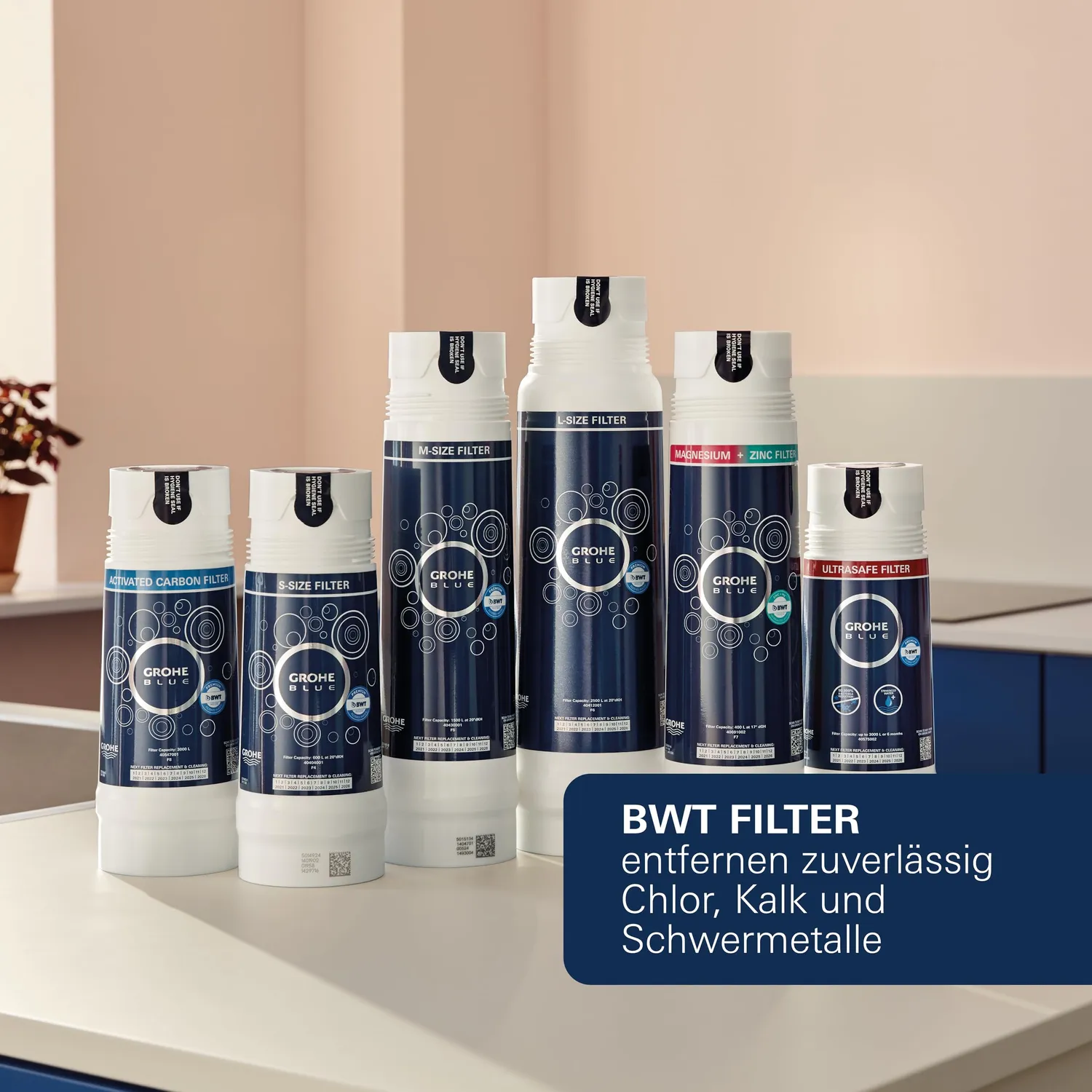GROHE Blue Home Küchenarmatur Chrom mit Kühler