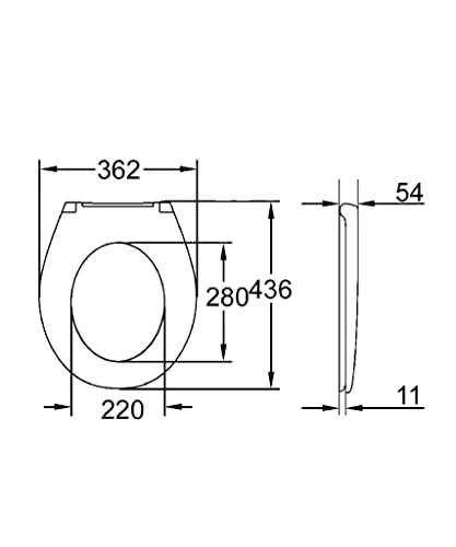 GROHE Bau WC-Sitz mit Absenkautomatik