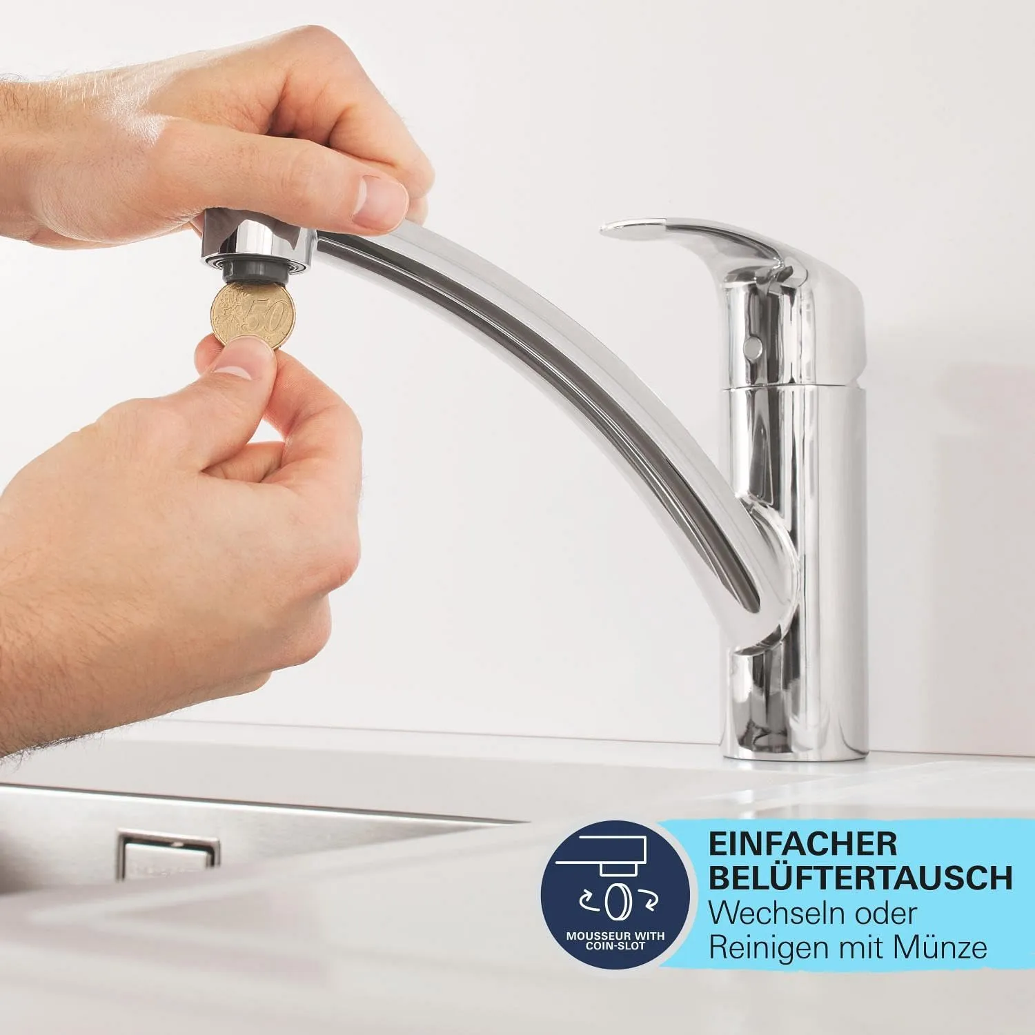 GROHE StartGo Küchenarmatur 140° schwenkbar Hochdruck