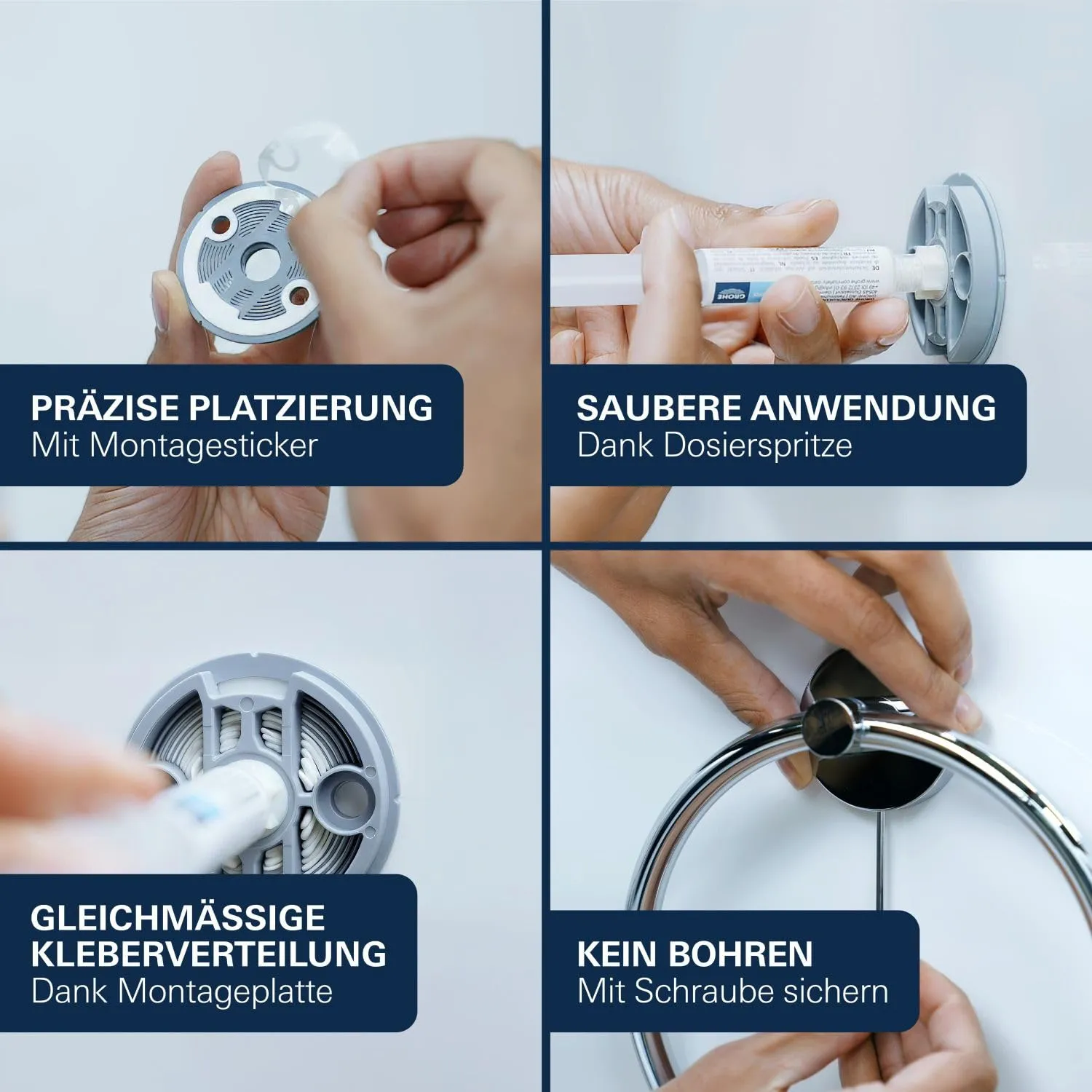 GROHE Start Badetuchhalter 65 cm Hard Graphite klebbar