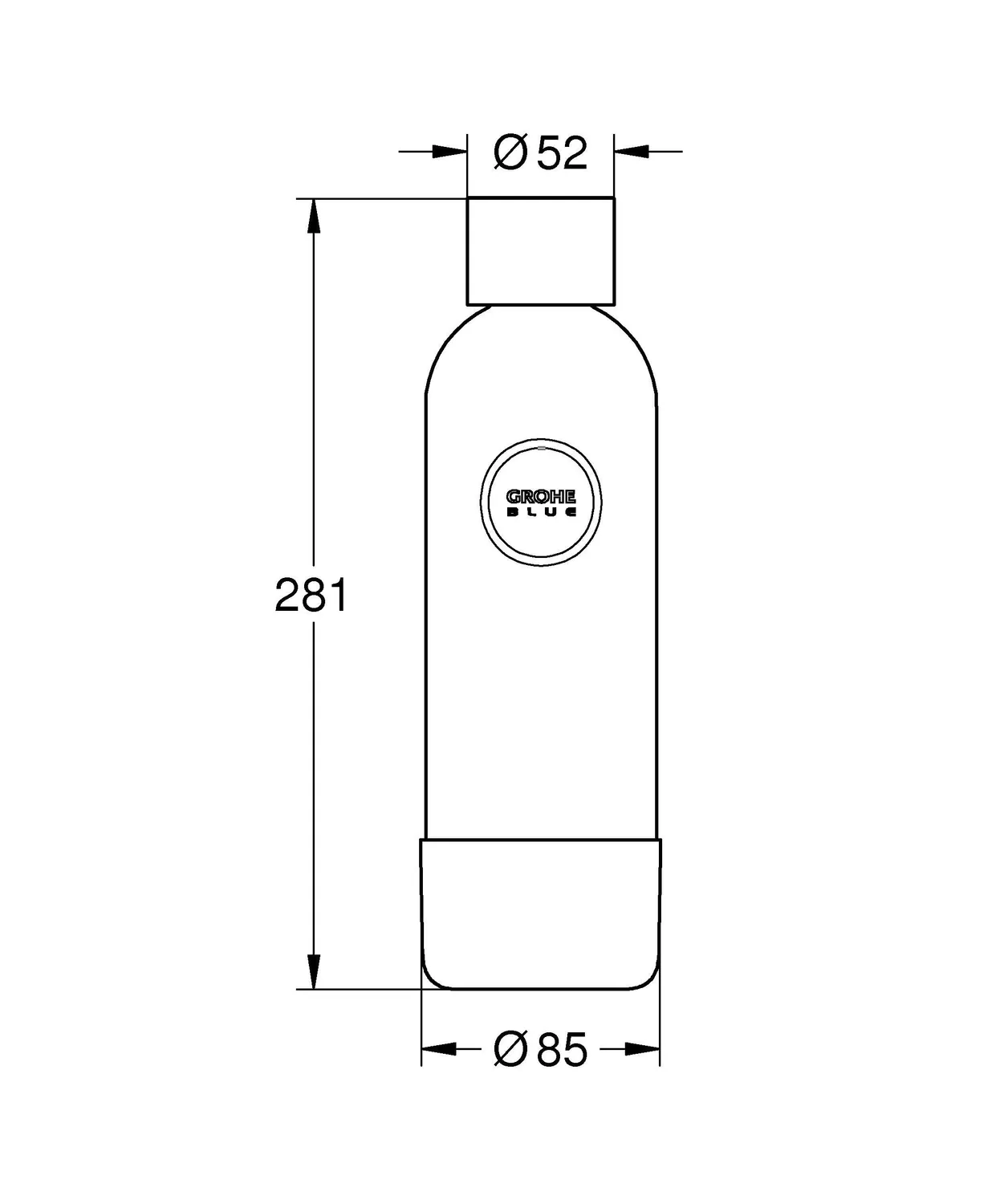 GROHE Blue Fizz Wasserflasche weiß