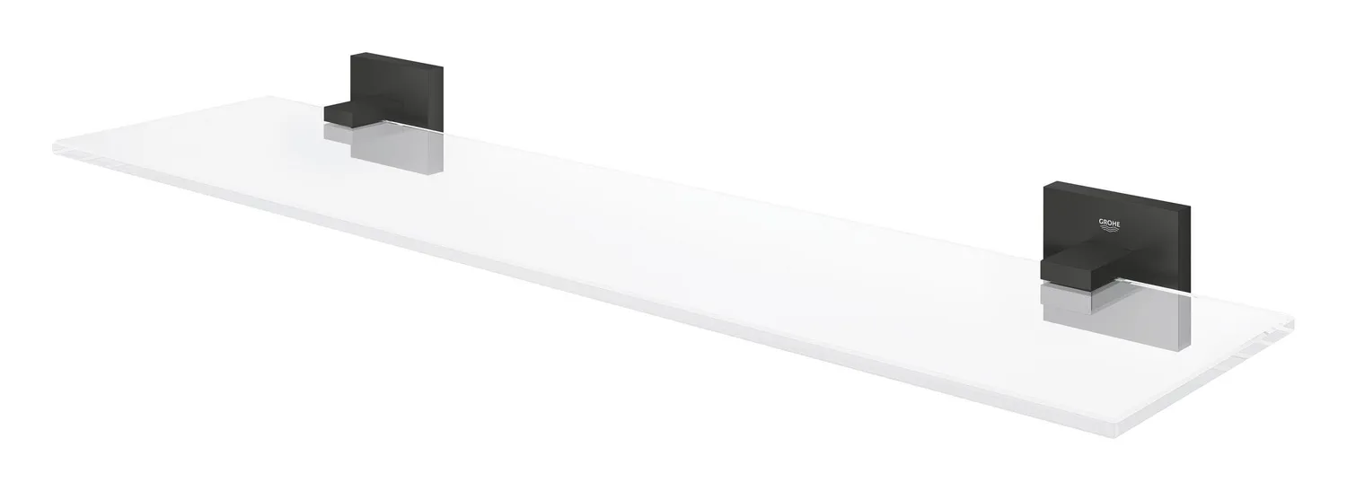 GROHE Start Cube Glasablage Bad mattschwarz klebbar