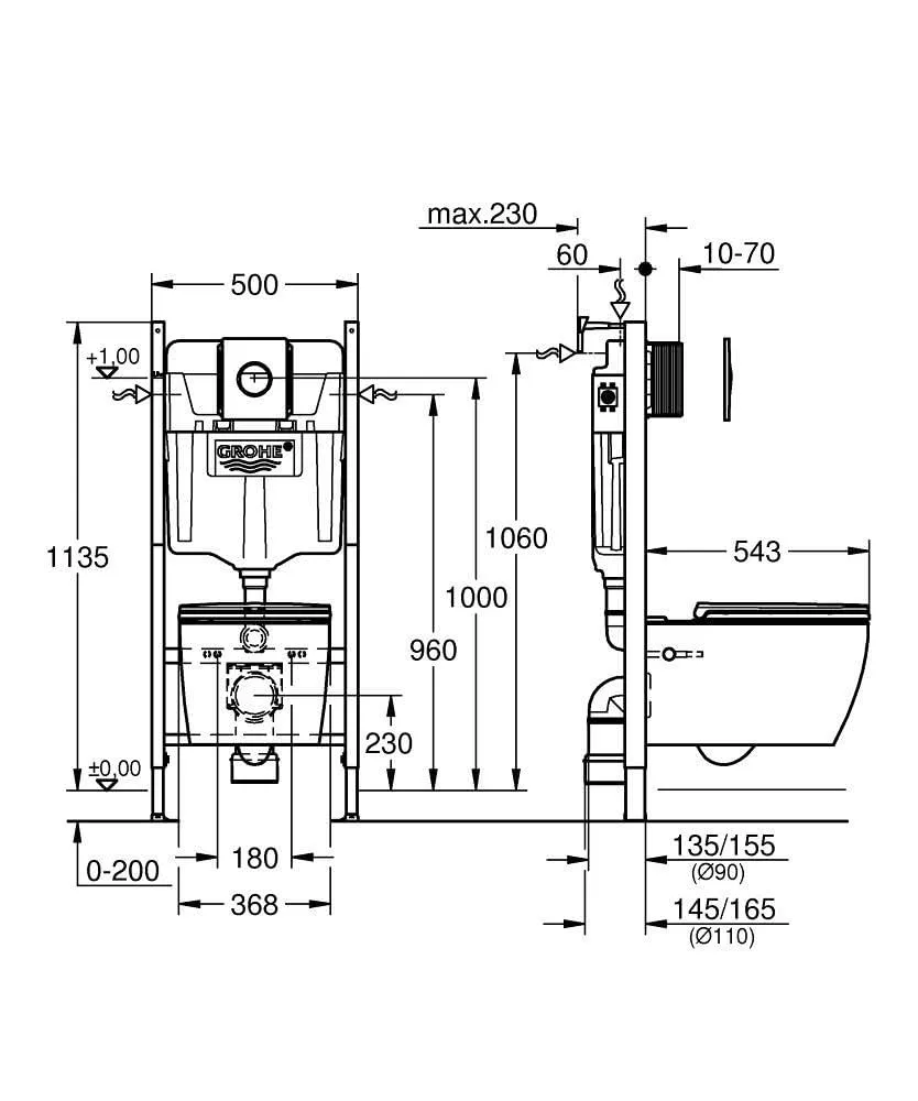 GROHE Solido Compact WC-Set 5-in-1 randlos mit SoftClose