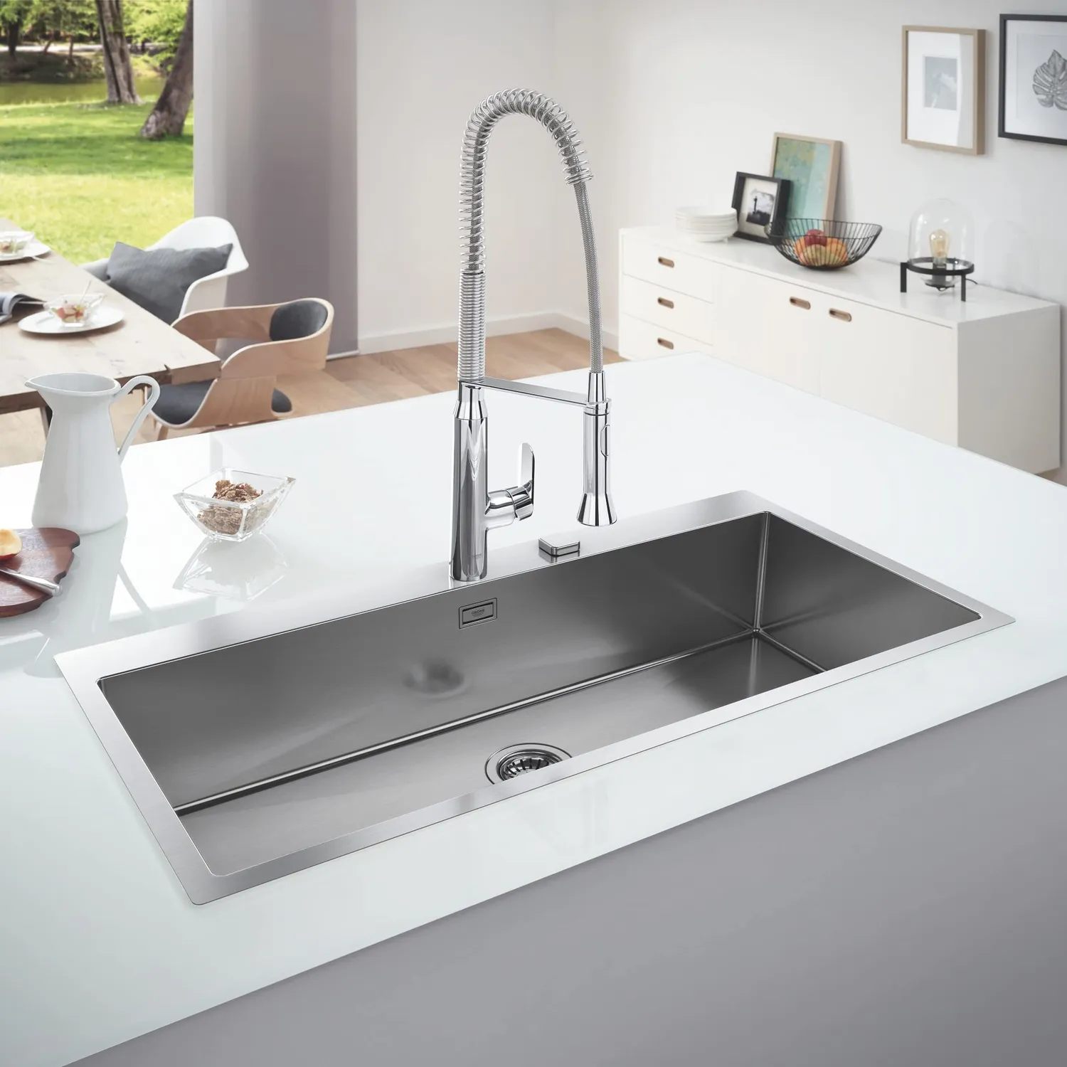 GROHE K800 Edelstahlspüle extra tiefes Becken