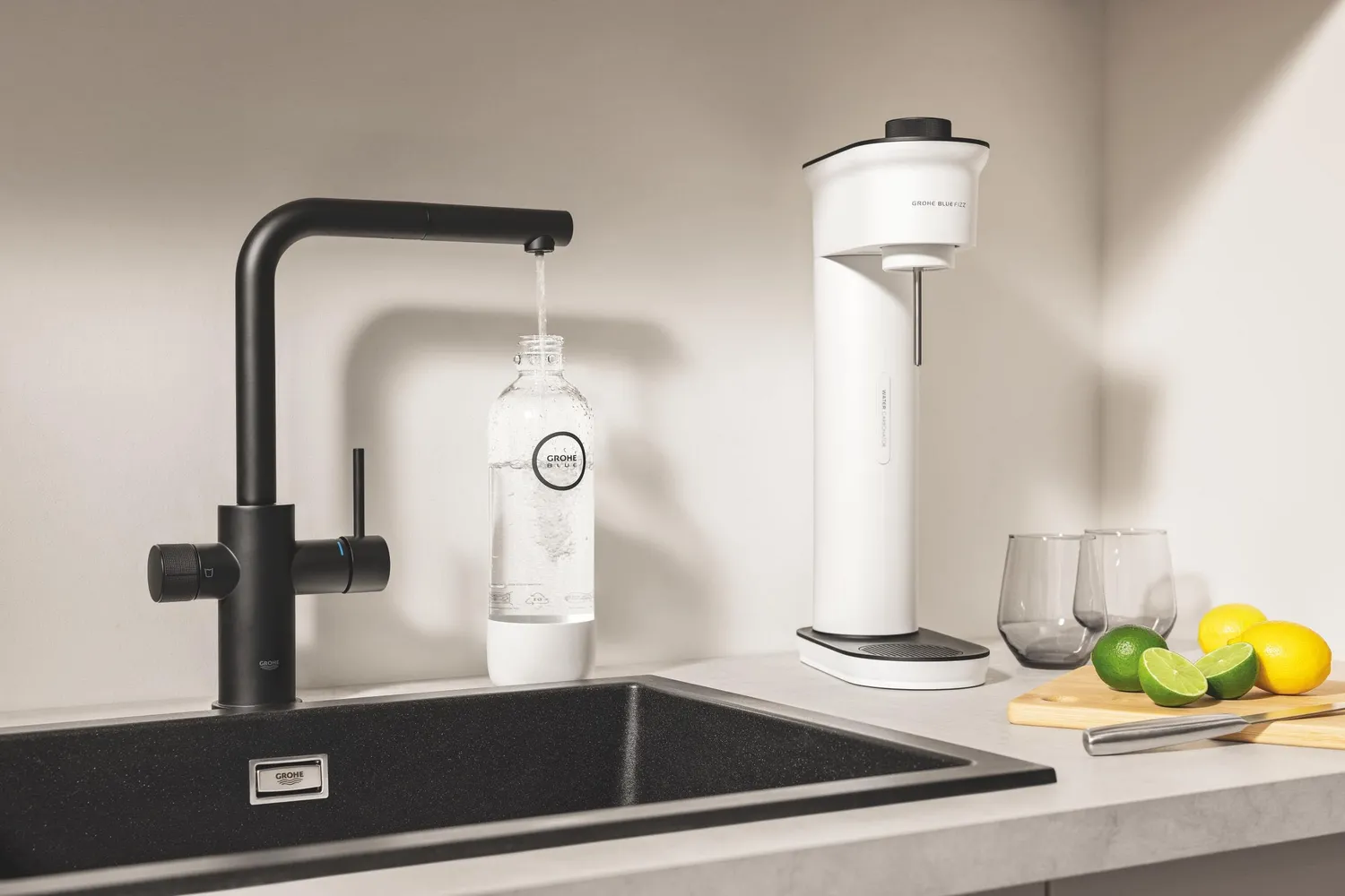 GROHE Blue Fizz Wasserflasche weiß