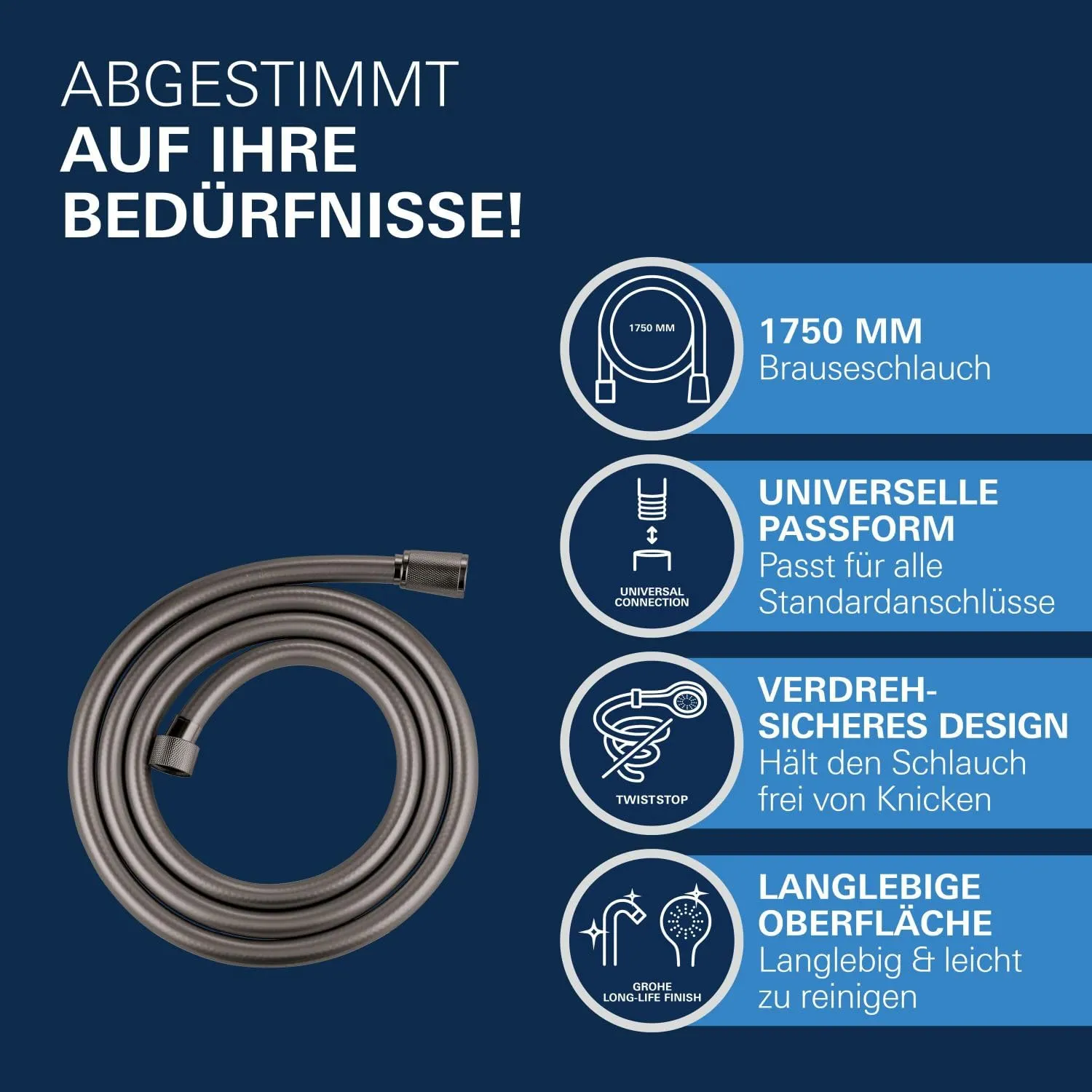GROHE Silverflex Brauseschlauch TwistStop