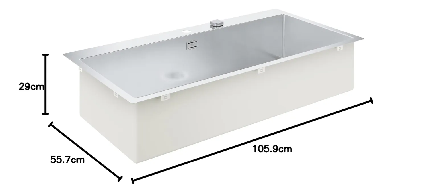 GROHE K800 Edelstahlspüle extra tiefes Becken