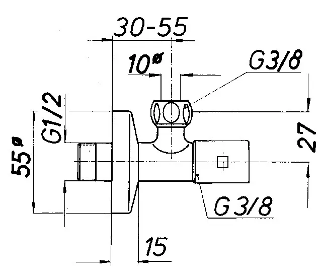 Schmiedl Eckregulierventil GS1046/15