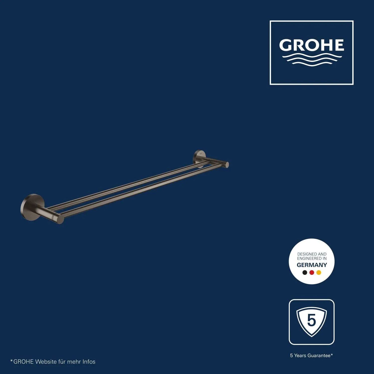GROHE Start Doppel-Badetuchhalter 65 cm Hard Graphite