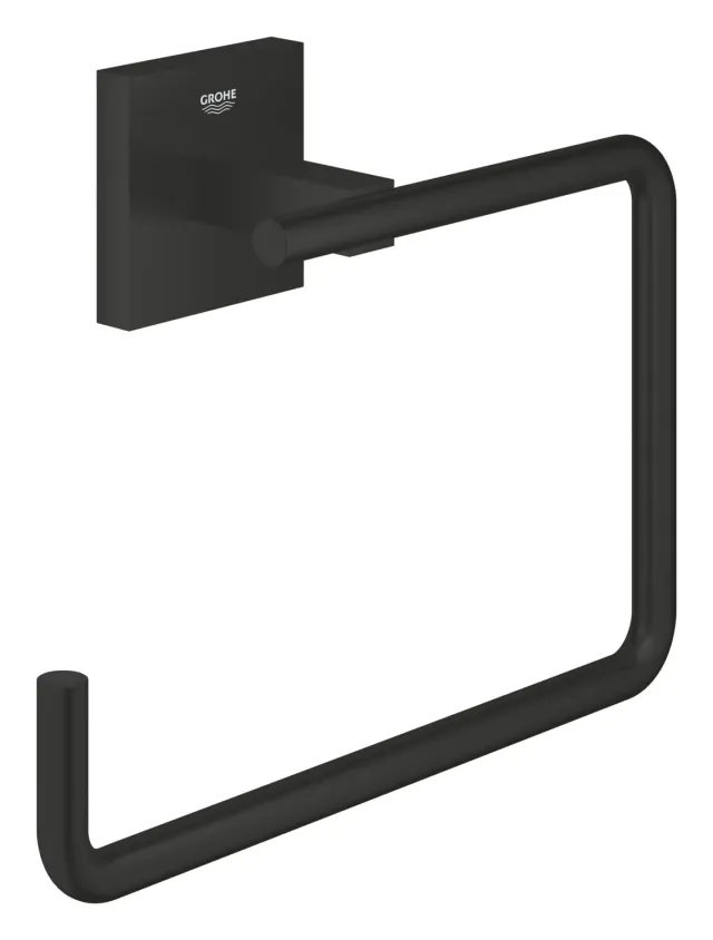 GROHE Start Cube Handtuchring Mattschwarz zum Kleben