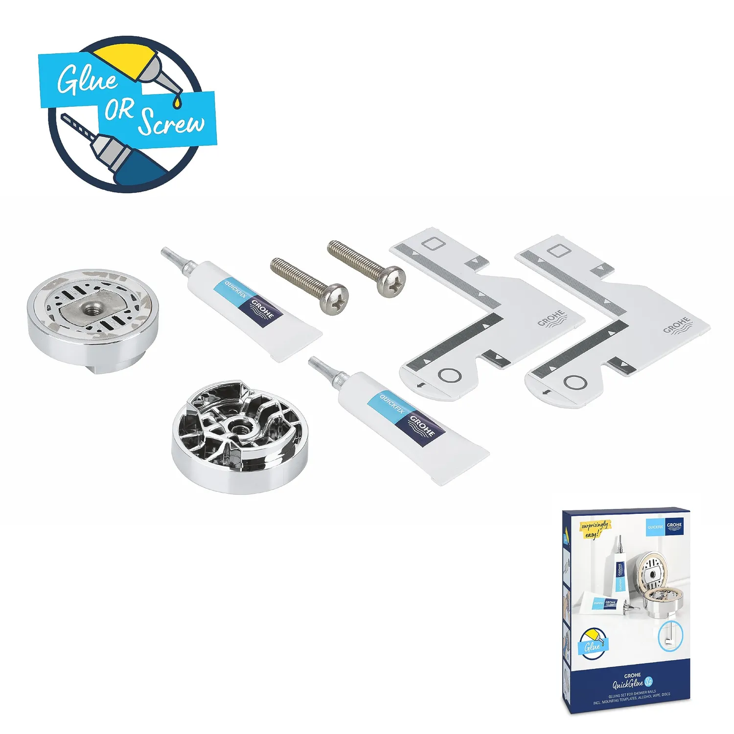 GROHE QuickGlue Set S2 Klebeset Bad-Accessoires