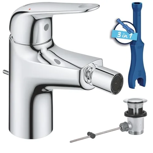 GROHE Swift Bidetarmatur mit Zugstangen-Ablauf Chrom