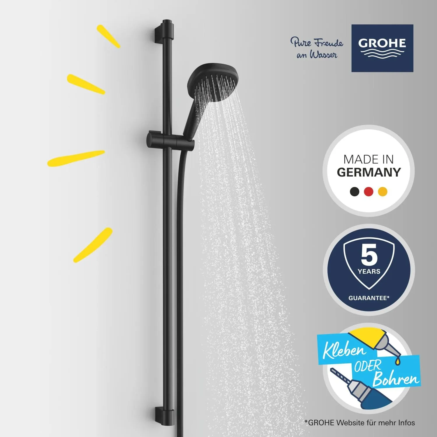 GROHE Vitalio Comfort 110 Brausestangenset 2-strahlig