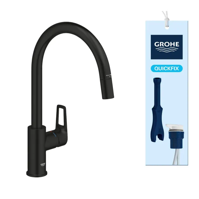 GROHE Start Loop Küchenarmatur ausziehbar mattschwarz