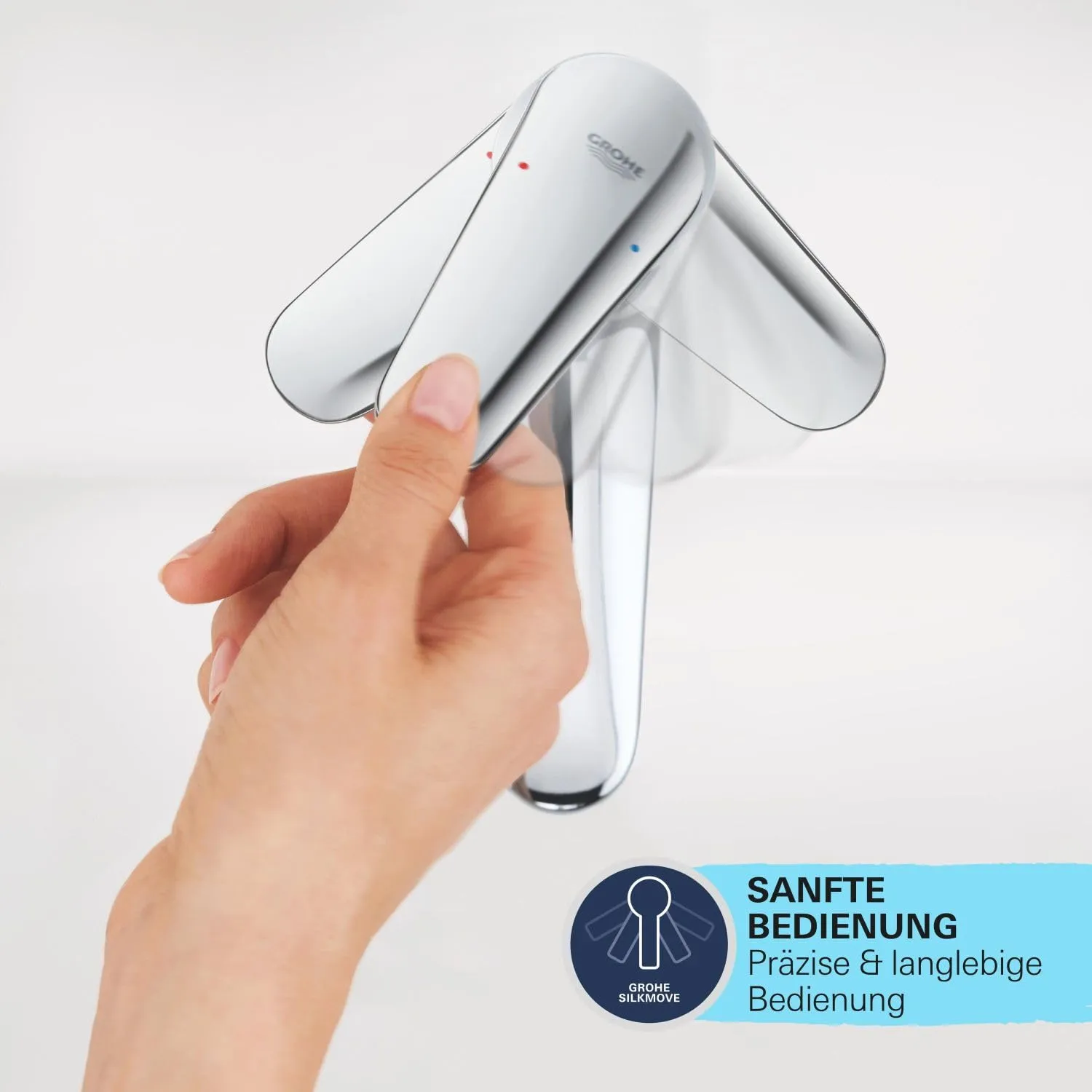 GROHE Start Waschtischarmatur mit Push-Open-Ablauf, 6 l/min