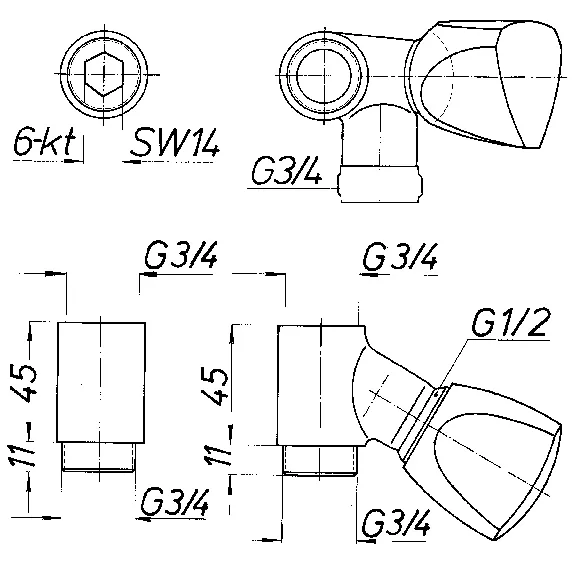 Schmiedl GS0180 Geräteanschlussventil 3/4 Zoll