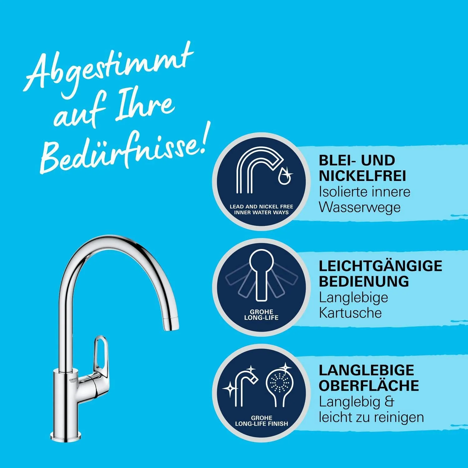 GROHE Start Flow Küchenarmatur Hochdruck 360° schwenkbar