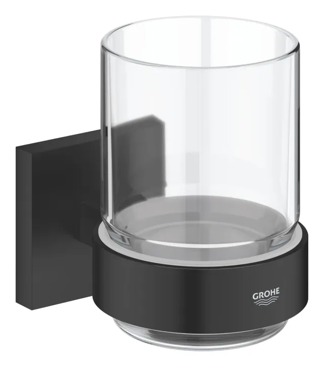 GROHE Start Cube Becher mit Halter klebbar mattschwarz