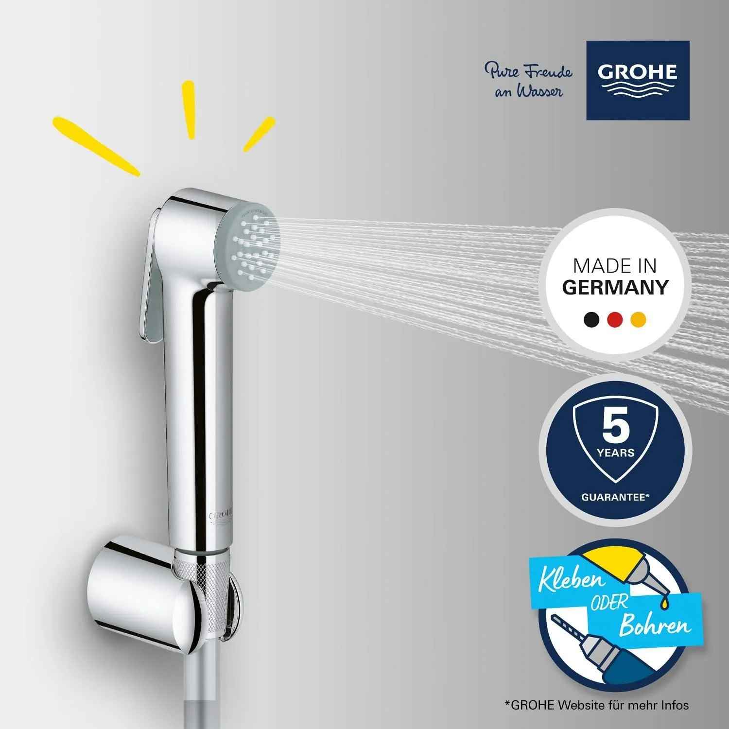 GROHE Vitalio Wandhalterset Handbrause 1 Strahlart