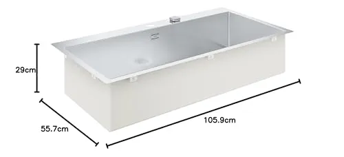 GROHE K800 Edelstahlspüle extra tiefes Becken