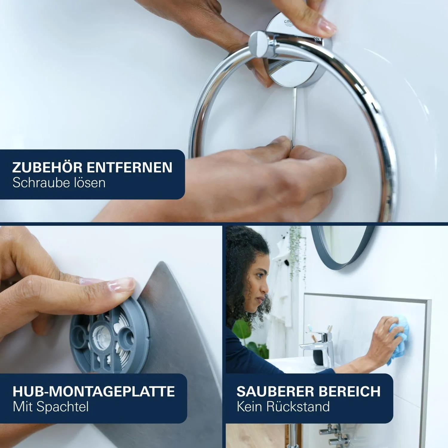 GROHE Start Badetuchhalter 65 cm Hard Graphite klebbar