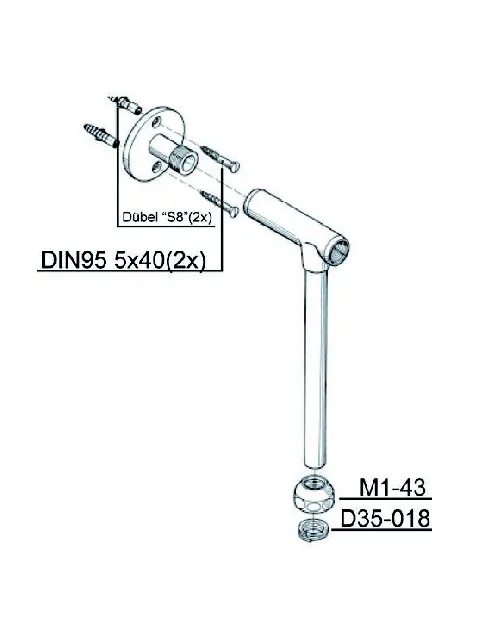 Schmiedl GS1530 Standbrauserohr Ersatzteil