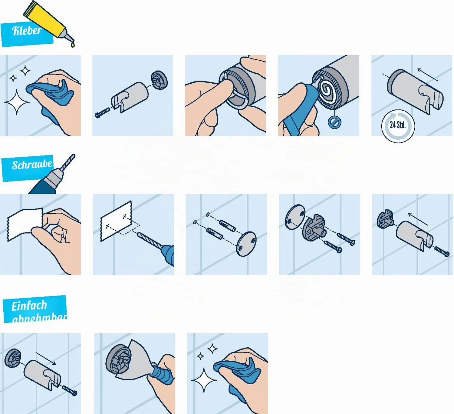 GROHE QuickGlue Set S2 Klebeset Bad-Accessoires