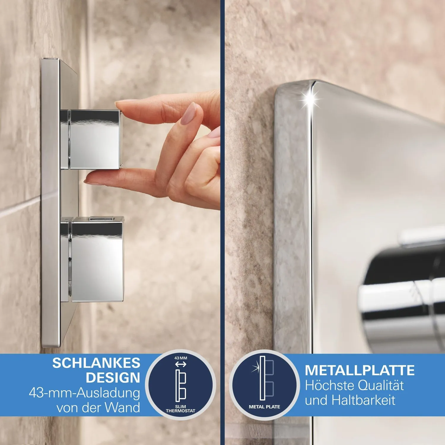 GROHE Precision 310 Cube Unterputz-Duschsystem 31 cm