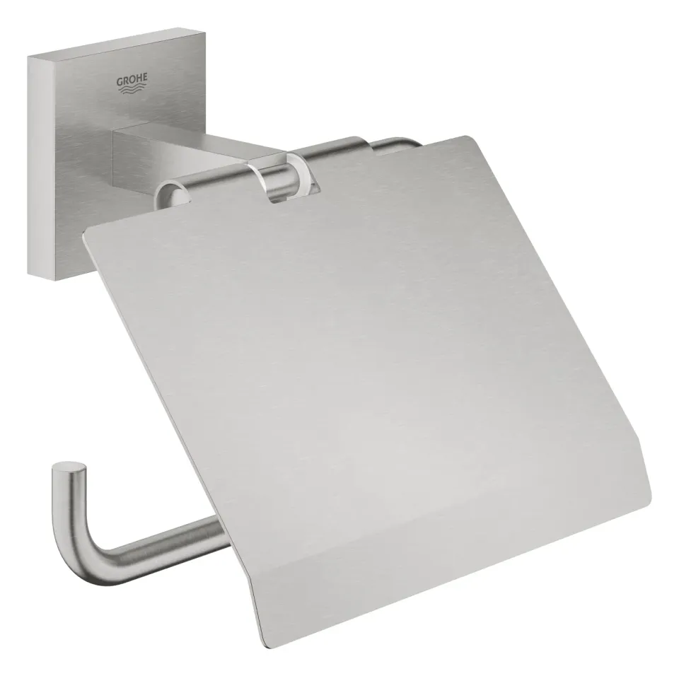 GROHE Start Cube WC-Papierhalter mit Deckel Supersteel