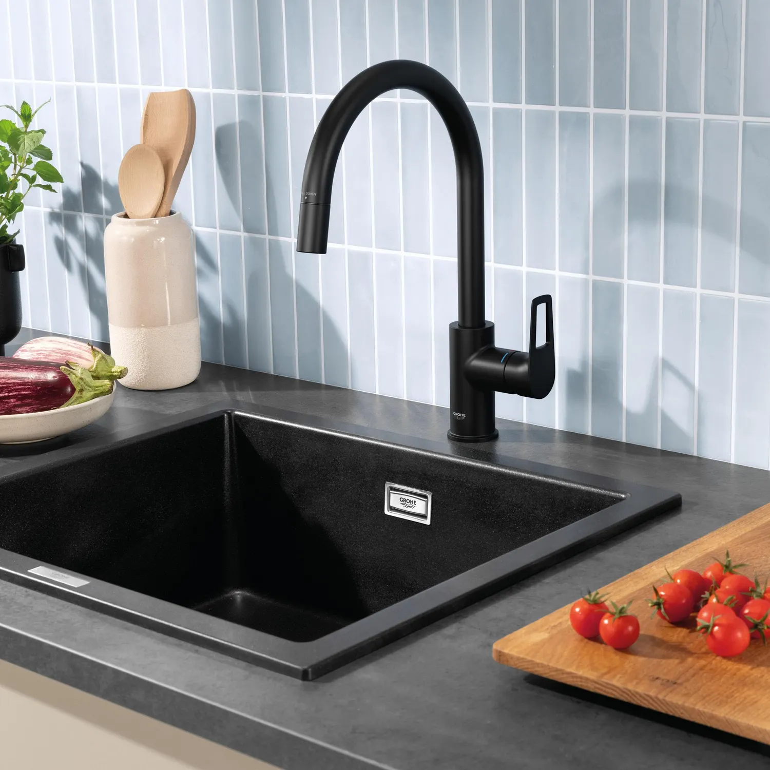 GROHE Start Loop Küchenarmatur ausziehbar mattschwarz