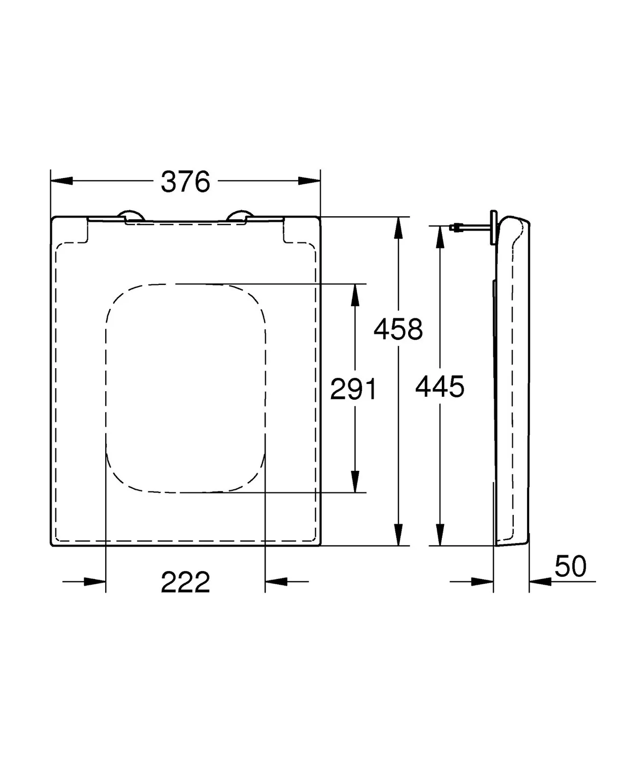 GROHE Cube Ceramic WC-Sitz mit Soft-Close abnehmbar