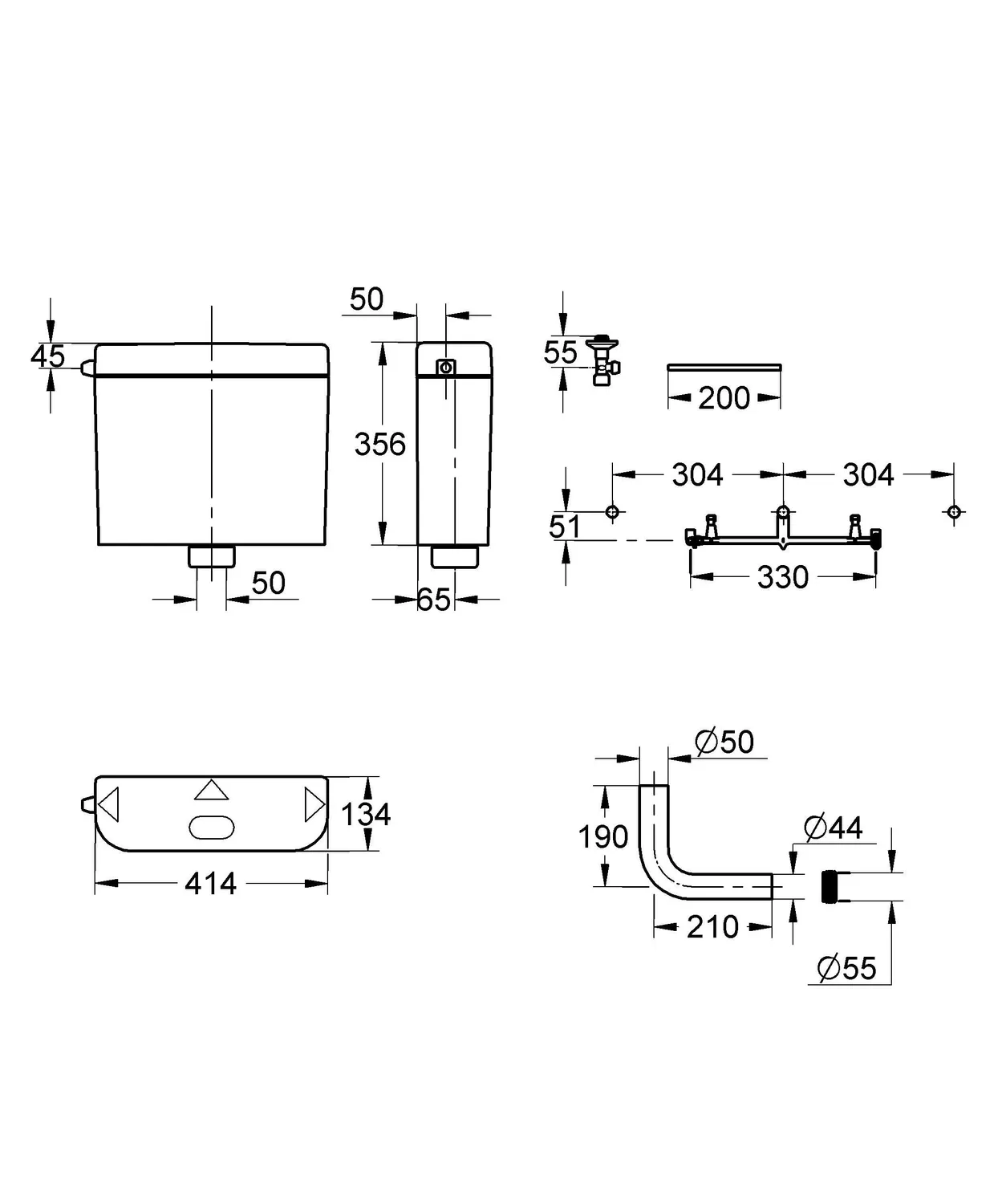 GROHE Start Spülkasten Aufputz 6-9 l
