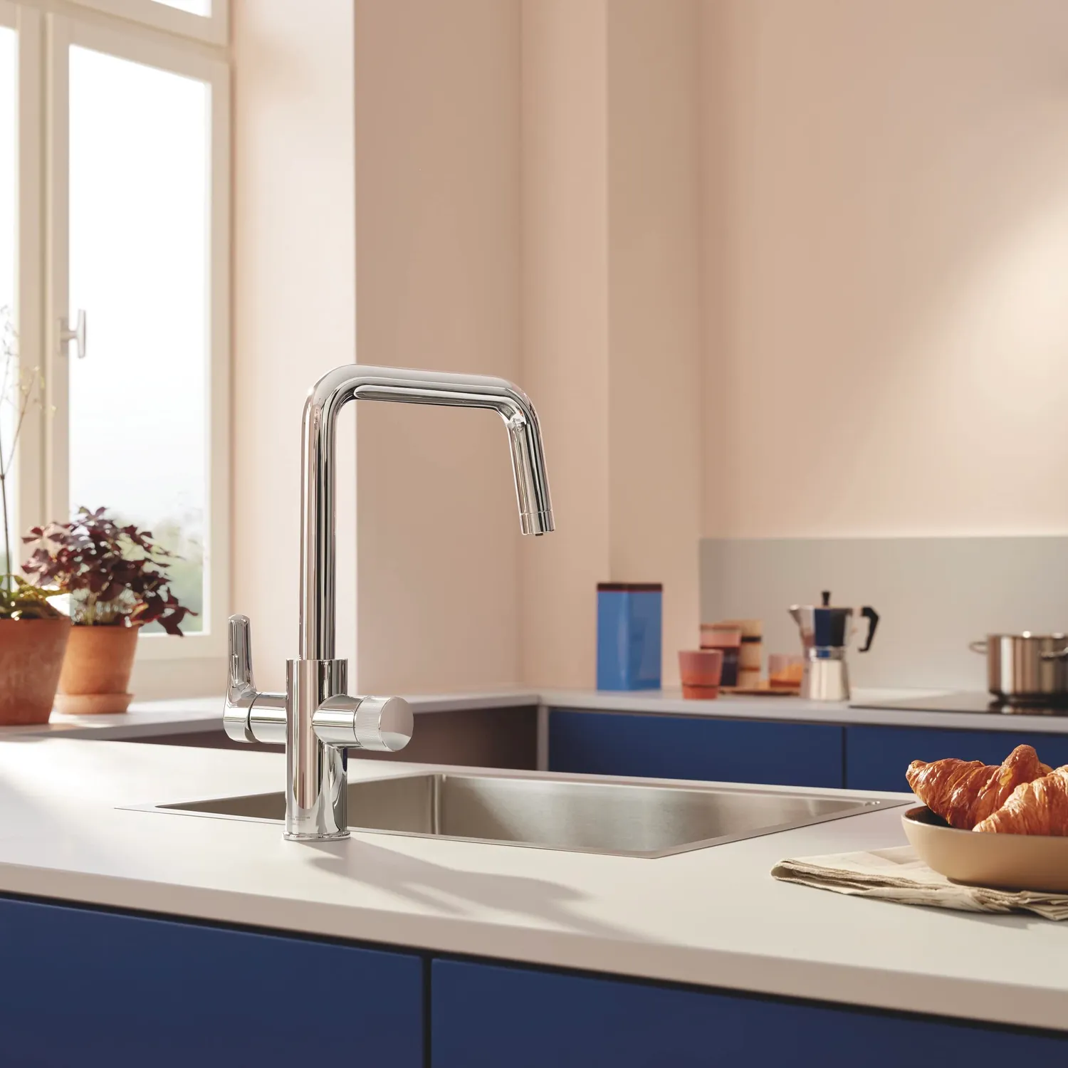 GROHE Blue Pure Starter Set Küchenarmatur mit Aktivkohlefilter