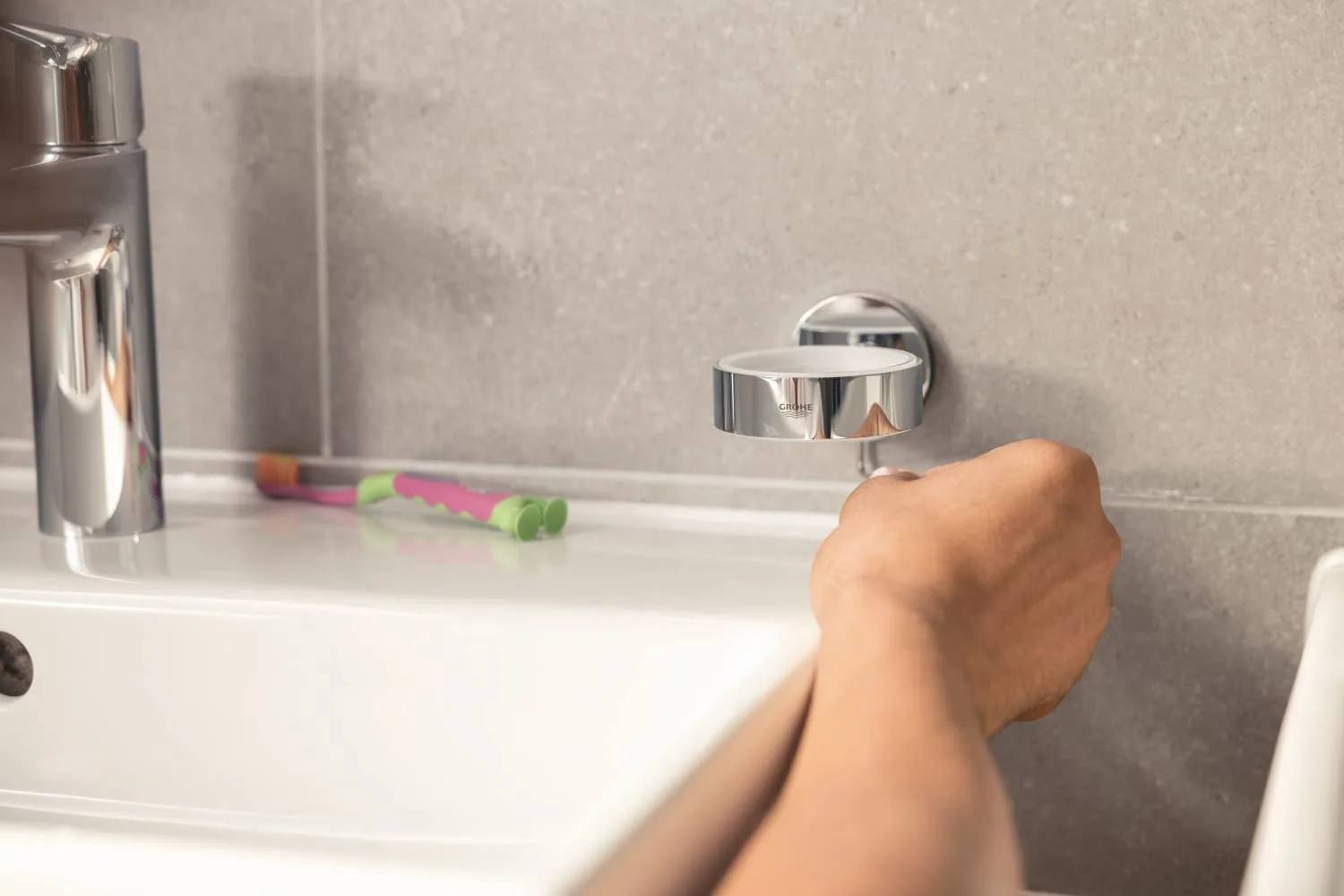GROHE Start Glas mit Halter klebbar Chrom