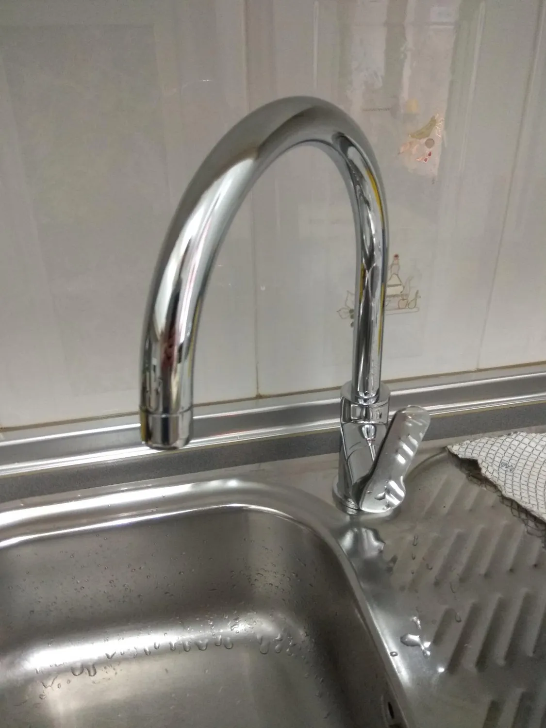 GROHE BauEdge Küchenarmatur schwenkbar hoher Auslauf