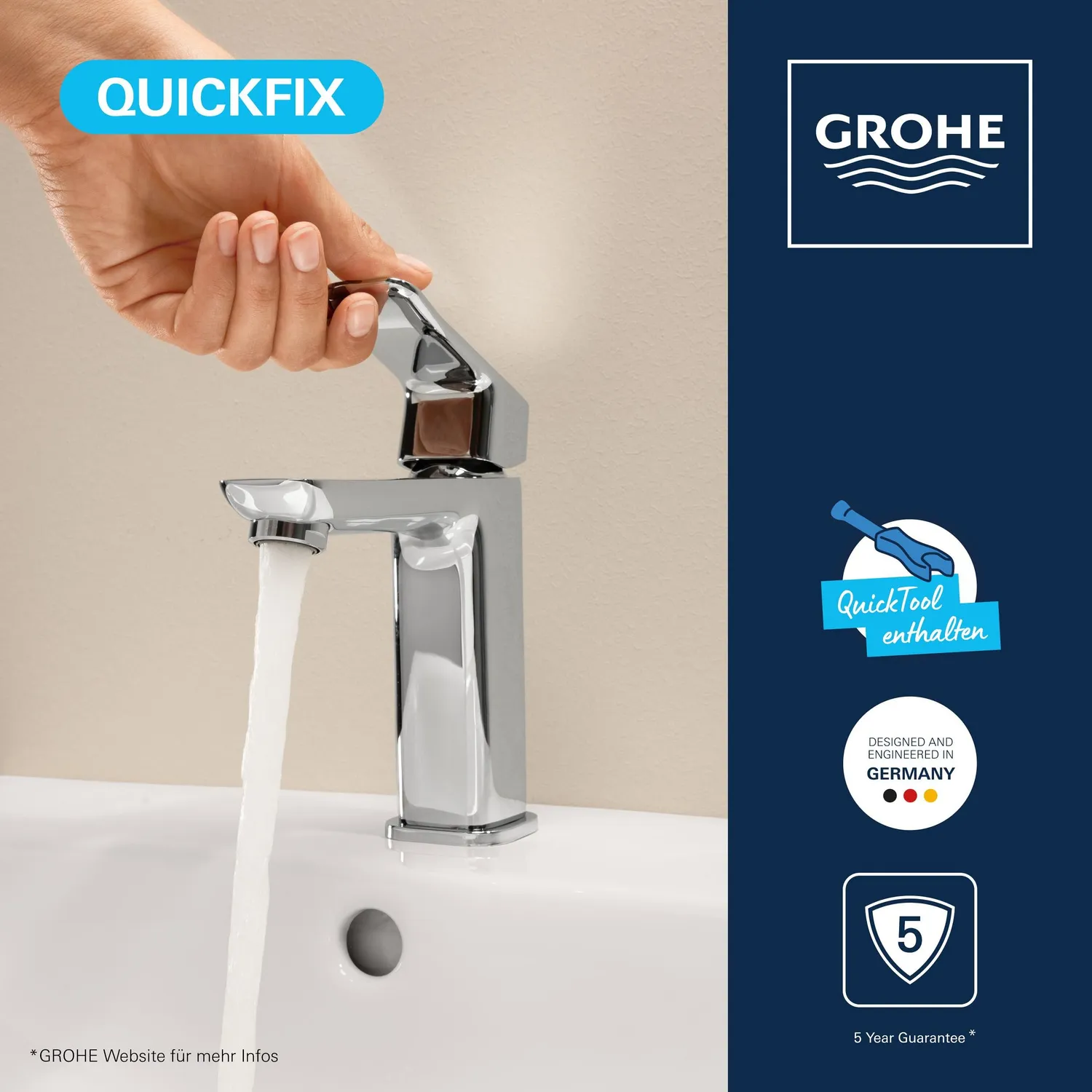 GROHE Dice Waschtischarmatur 17 cm