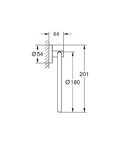 GROHE Start Handtuchring matt schwarz ohne Bohren
