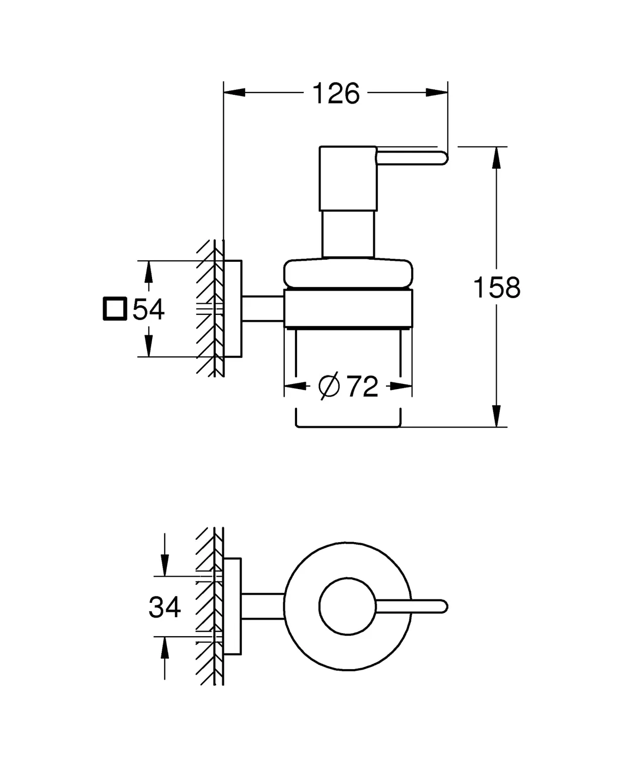 GROHE Start Cube 41098000 Seifenspender Chrom 160 ml