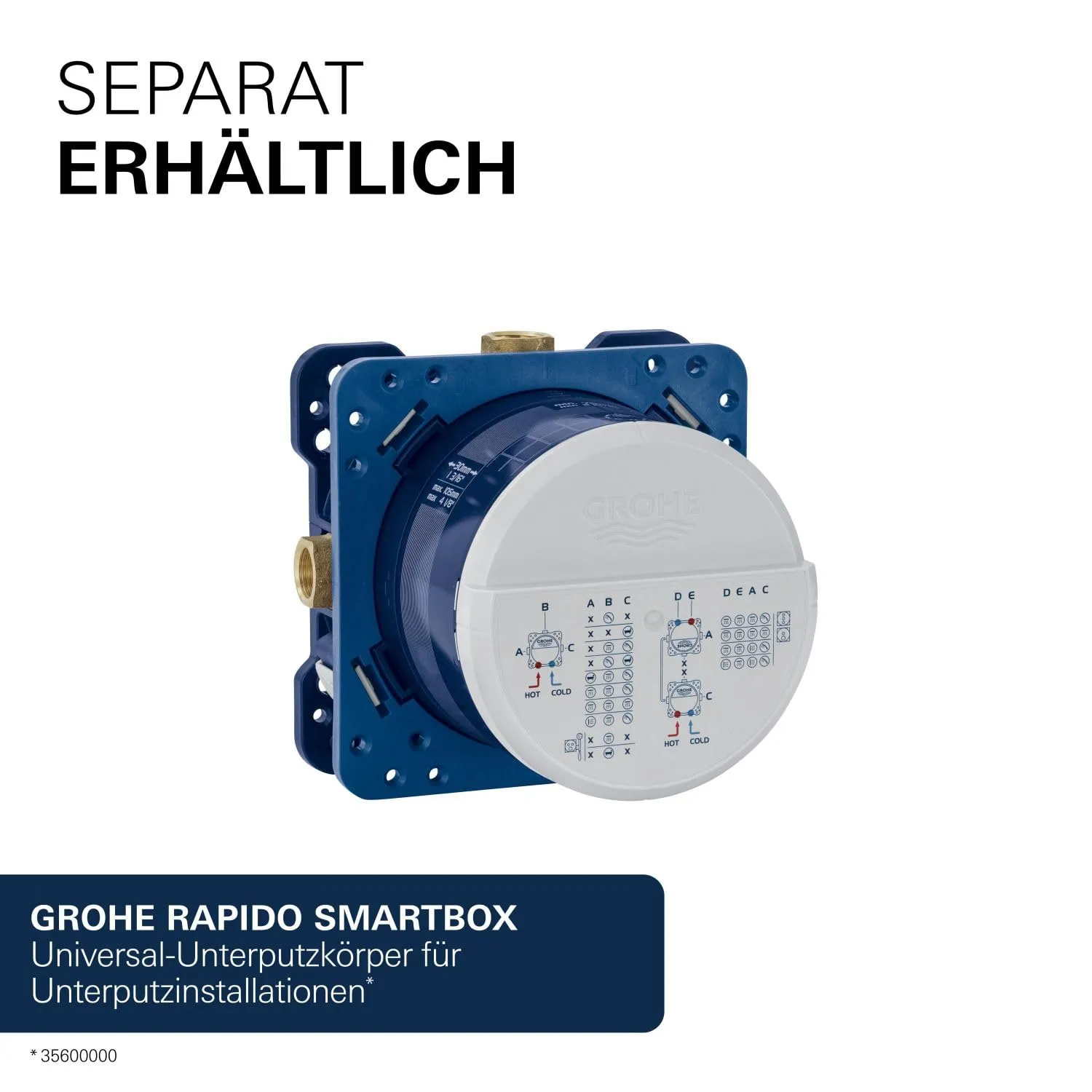 GROHE Dice Unterputz-Wannenarmatur Chrom Umsteller